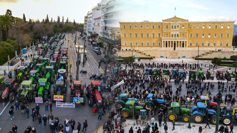 Χιλιάδες αγρότες “στρατοπέδευσαν” μπροστά στο Σύνταγμα-Την Πέμπτη οι αποφάσεις τους για το μέλλον των κινητοποιήσεων